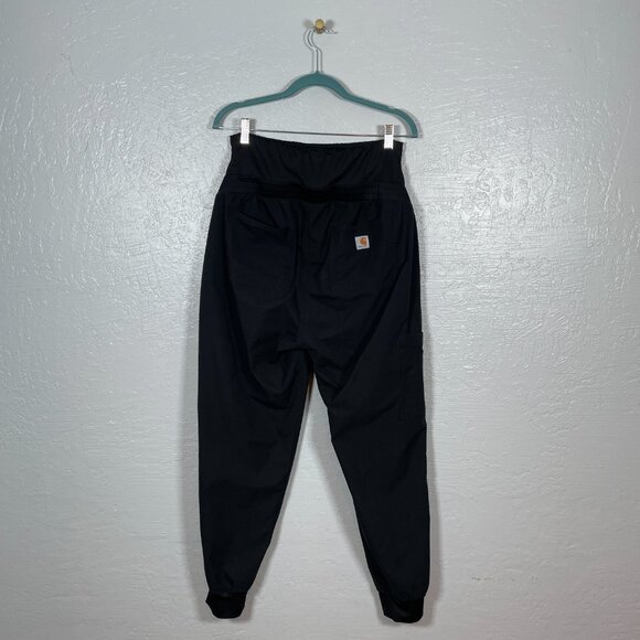 Carhartt Women Maternity M Black Force Essential Jogger Scrub Pants Pockets - Picture 4 of 7